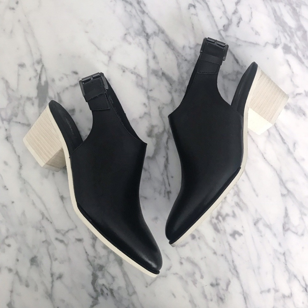 Clarks Juniper Sling Black Leather Ankle Boot